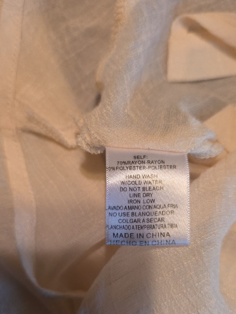 Listicle Pale Blush Tie-Front Button Down Shirt - Picture 4 of 10